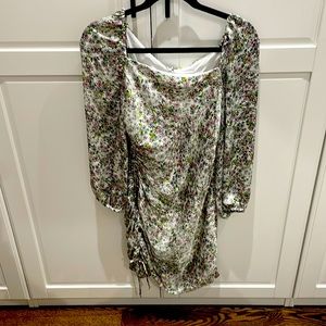 BCBGeneration floral cocktail dress with ruching detail